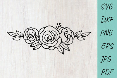 Rose Flower SVG, DXF, EPS, PNG SVG Irina Ostapenko 