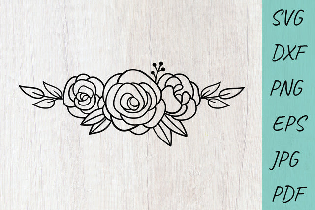 Rose Flower SVG, DXF, EPS, PNG SVG Irina Ostapenko 