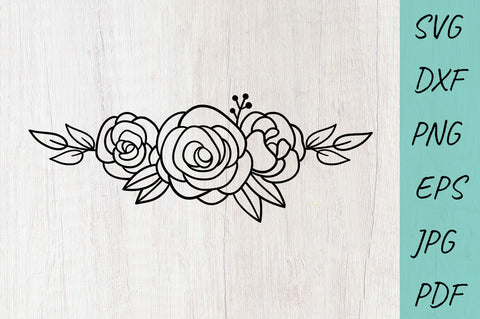 Rose Flower SVG, DXF, EPS, PNG SVG Irina Ostapenko 