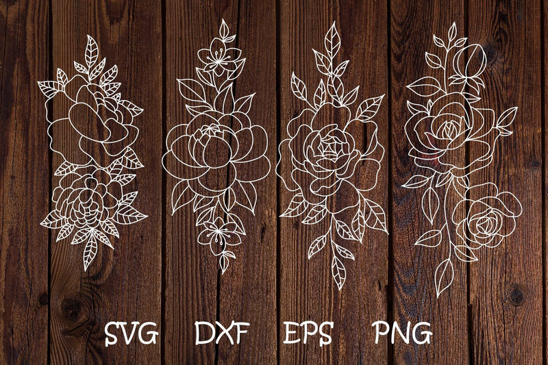 Rose flowers hand drawn svg, floral svg SVG dadan_pm 