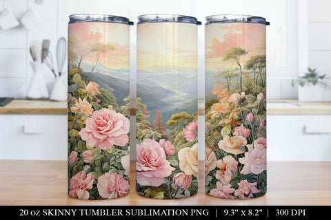 Rose Garden Tumbler Sublimation Bundle - 6 Designs Sublimation BijouBay 