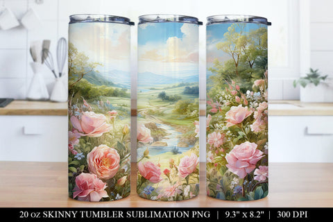 Rose Garden Tumbler Sublimation Bundle - 6 Designs Sublimation BijouBay 