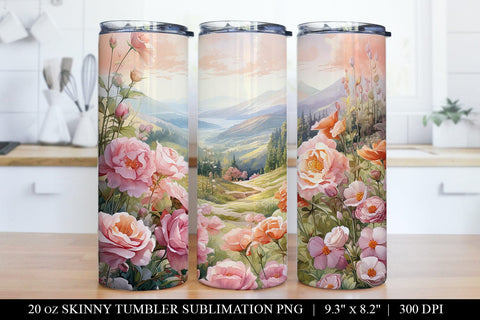 Rose Garden Tumbler Sublimation Bundle - 6 Designs Sublimation BijouBay 