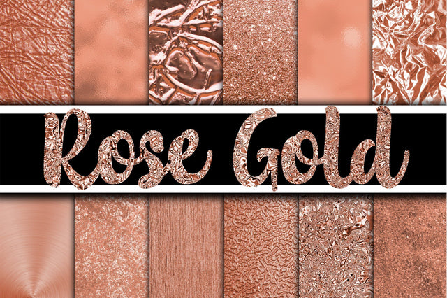 Rose Gold Digital Paper Textures Sublimation Old Market 
