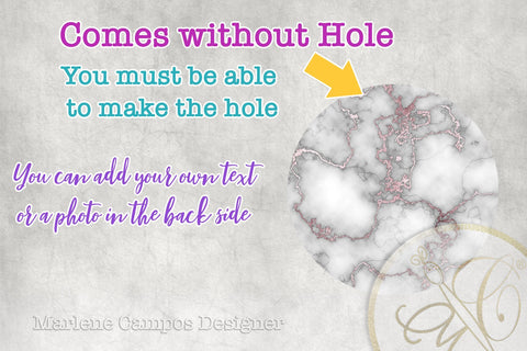 Rose Gold Marble Round Keychain Sublimation and SVG Files Sublimation Marlene Campos 