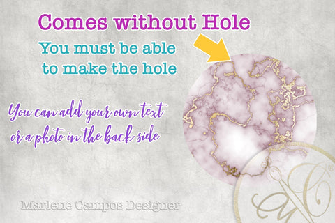 Rose Gold Marble Round Keychain Sublimation + SVG Sublimation Marlene Campos 