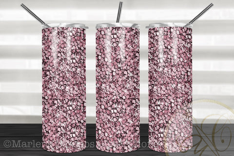 Rose Gold Sequins Skinny Tumbler Sublimation Sublimation Marlene Campos 