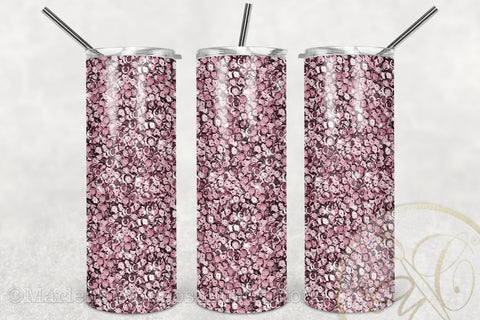 Rose Gold Sequins Skinny Tumbler Sublimation Sublimation Marlene Campos 