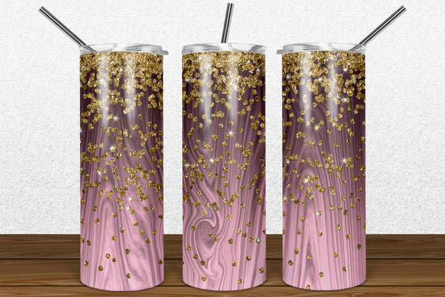 Rose Gold Wood 2oz Skinny Tumbler Sublimation Pattern Sublimation Marlene Campos 
