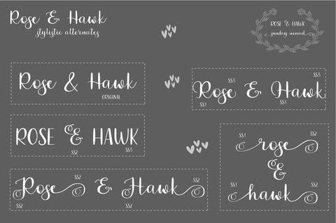 Rose & Hawk Font Sunday Nomad 