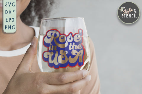 Rose in the USA SVG | 4th of July | Patriotic SVG Style and Stencil 