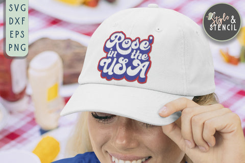 Rose in the USA SVG | 4th of July | Patriotic SVG Style and Stencil 