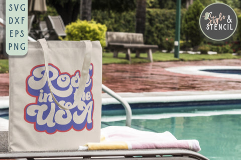 Rose in the USA SVG | 4th of July | Patriotic SVG Style and Stencil 