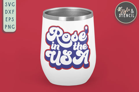 Rose in the USA SVG | 4th of July | Patriotic SVG Style and Stencil 