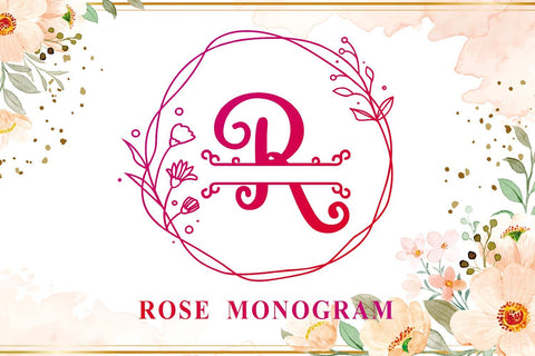 Rose Monogram Font Mozarella
