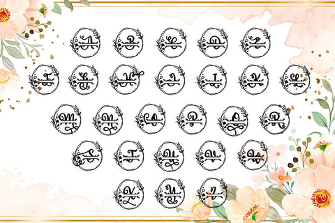 Rose Monogram Font Mozarella