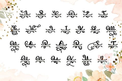 Rose Monogram Font Mozarella