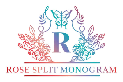Rose Split Monogram Font Sintegra 