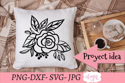 Rose SVG, floral arrangement SVG SVG Amorclipart 