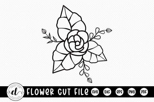 Rose SVG - Flowers SVG, Floral Elements SVG CraftLabSVG 