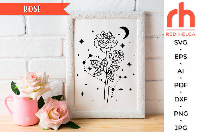 Rose SVG - Gemini Cut File SVG RedHelgaArt 