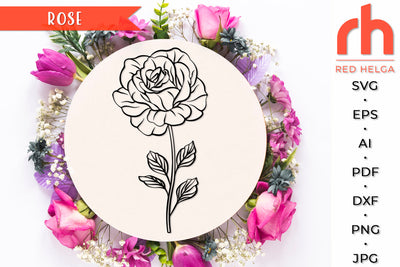 Rose SVG - Gemini Flower Cut File SVG RedHelgaArt 
