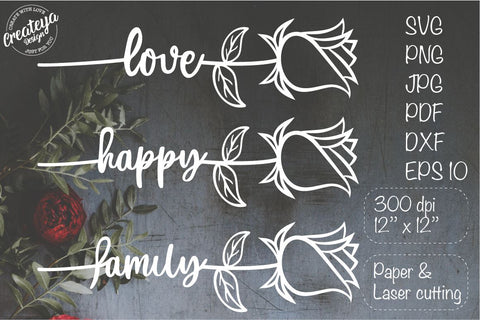 Rose SVG, Valentine, Valentine’s SVG, Love SVG, Wedding, SVG Createya Design 