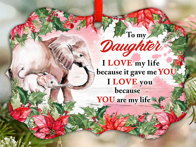 Rose To My Daughter Ornament PNG, Benelux Christmas Ornament, PNG Instant Download, Xmas Ornament Sublimation Designs Downloads Sublimation CaldwellArt 