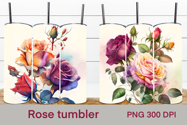 Rose tumbler sublimation | Rose flower sublimation Sublimation Svetana Studio 