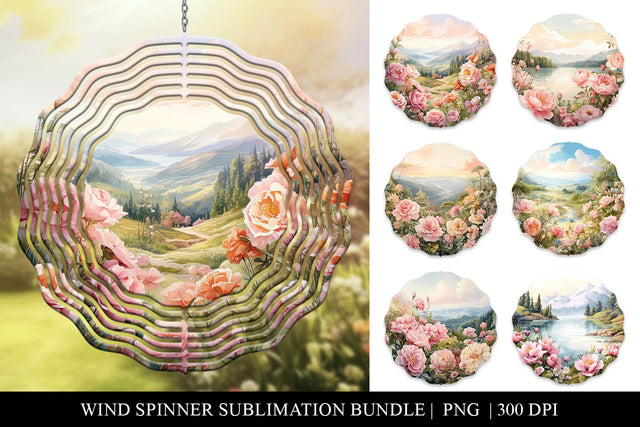 Rose Wind Spinner Sublimation Bundle Sublimation BijouBay 