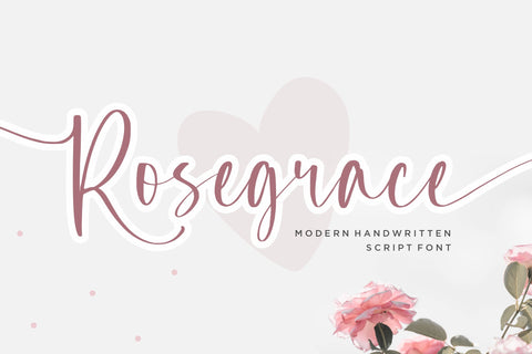 Rosegrace Modern Handwritten Script Font Font Balpirick 