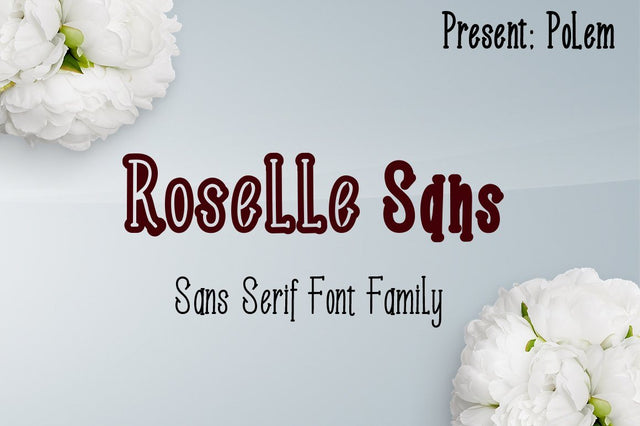 Roselle Font Family Font PolemStudio