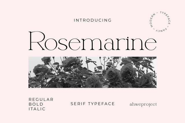 Rosemarine - Elegant and Clean Serif Font Font ahweproject 