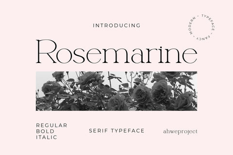 Rosemarine - Elegant and Clean Serif Font Font ahweproject 