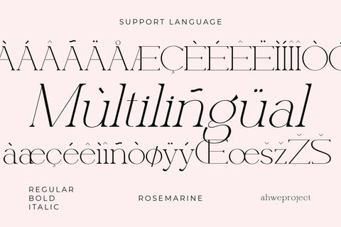 Rosemarine - Elegant and Clean Serif Font Font ahweproject 