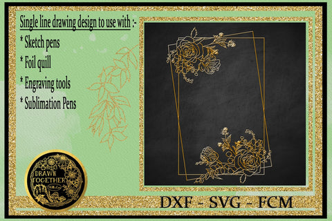 Roses and Berries - Single line Sketch Sketch DESIGN DrawnTogether with love 