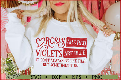 Roses are Red Funny Valentines SVG File SVG Crunchy Pickle 