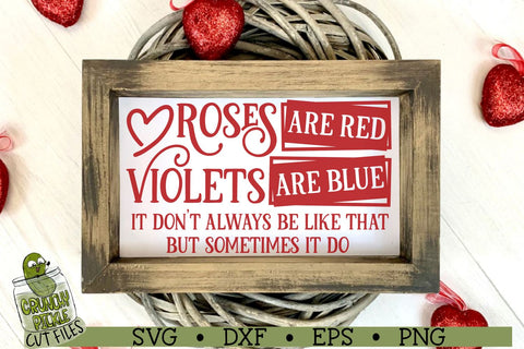 Roses are Red Funny Valentines SVG File SVG Crunchy Pickle 