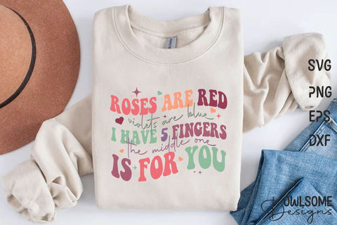 Roses Are Red Violets Are Blue Retro Quotes Sublimation Owlsome.Designs 