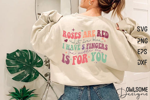 Roses Are Red Violets Are Blue Retro Quotes Sublimation Owlsome.Designs 