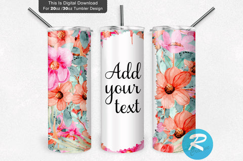 Roses Flower 20 oz / 30 oz Tumbler PNG Sublimation Regulrcrative 