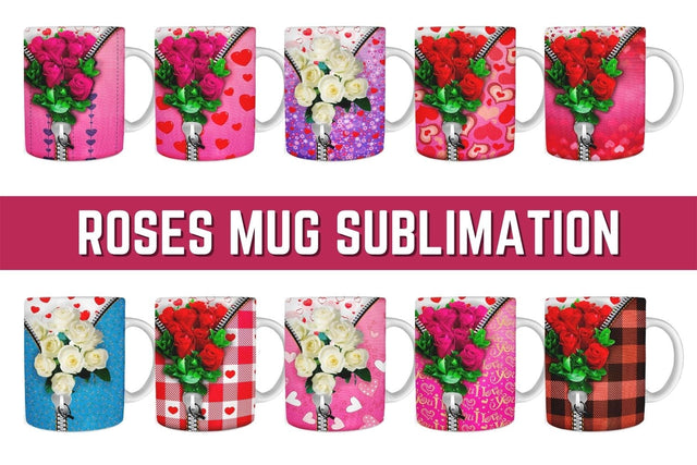 Roses Mug Sublimation Sublimation SvgOcean 