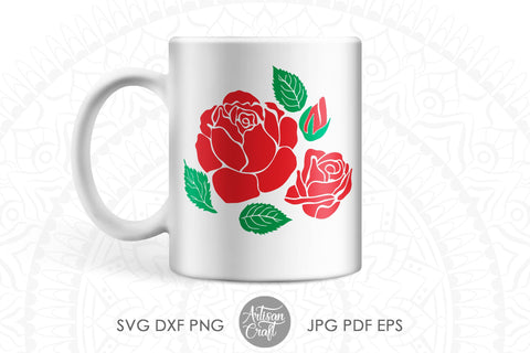 Roses SVG, red rose PNG SVG Artisan Craft SVG 