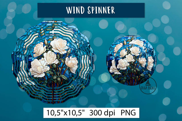 Roses Wind Spinner design Sublimation Olga Boat Design 