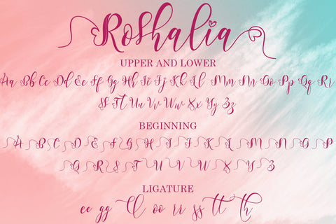 Roshalia Font Prasetya Letter 
