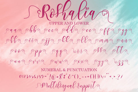 Roshalia Font Prasetya Letter 