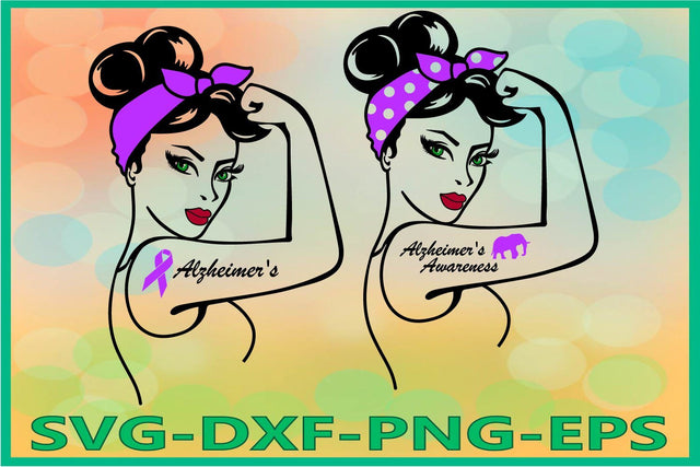 Rosie SVG, Rosie the Riveter, Alzheimer's Awareness SVG AlexSVGStudio 