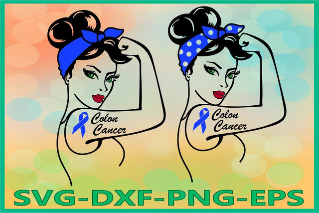 Rosie SVG, Rosie the Riveter, Colon Cancer Rosie SVG AlexSVGStudio 