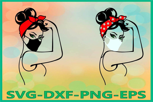Rosie the Riveter Mask svg SVG AlexSVGStudio 