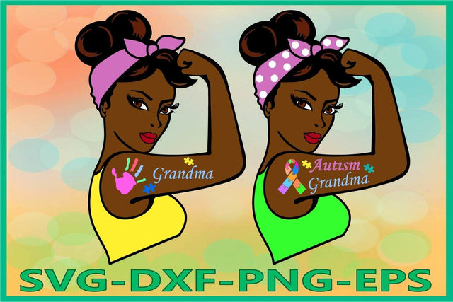 Rosie the Riveter svg, Autism Afro Rosie, Autism Grandma SVG AlexSVGStudio 